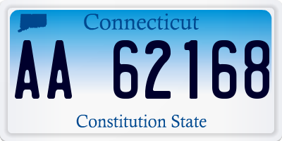 CT license plate AA62168
