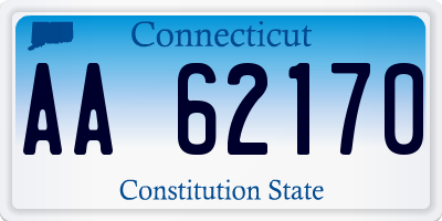 CT license plate AA62170