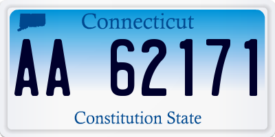 CT license plate AA62171