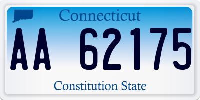 CT license plate AA62175