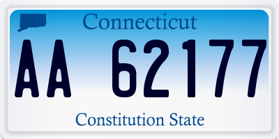 CT license plate AA62177