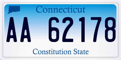 CT license plate AA62178