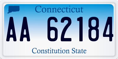 CT license plate AA62184