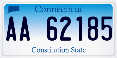 CT license plate AA62185