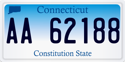 CT license plate AA62188