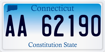 CT license plate AA62190