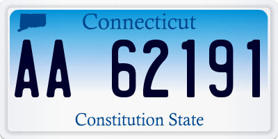 CT license plate AA62191