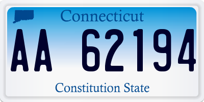 CT license plate AA62194