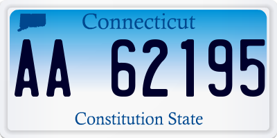 CT license plate AA62195