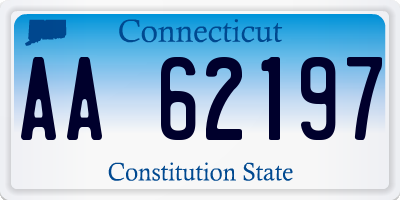 CT license plate AA62197