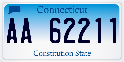 CT license plate AA62211