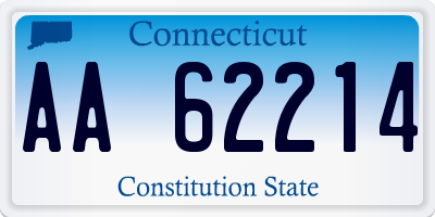 CT license plate AA62214