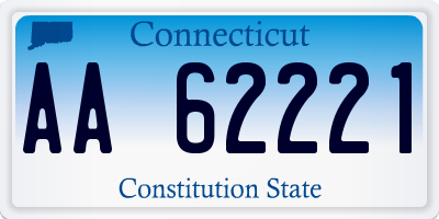 CT license plate AA62221