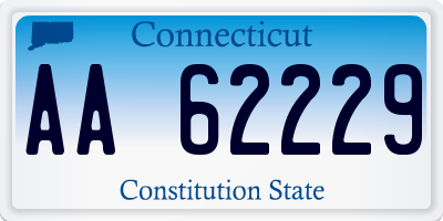 CT license plate AA62229