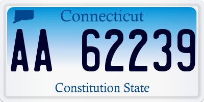 CT license plate AA62239