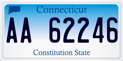 CT license plate AA62246