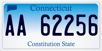 CT license plate AA62256