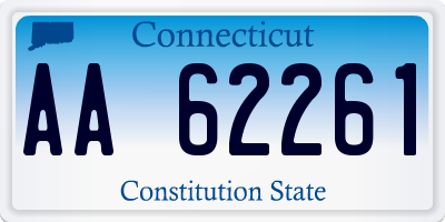CT license plate AA62261