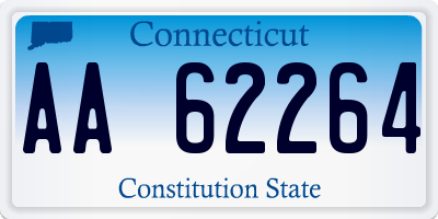 CT license plate AA62264