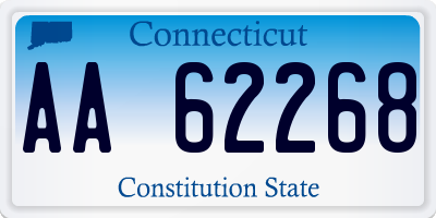 CT license plate AA62268