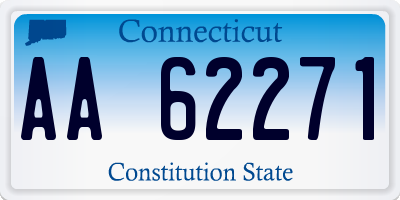 CT license plate AA62271