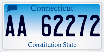 CT license plate AA62272