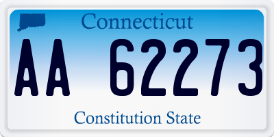 CT license plate AA62273