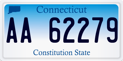 CT license plate AA62279