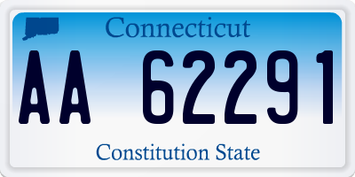 CT license plate AA62291