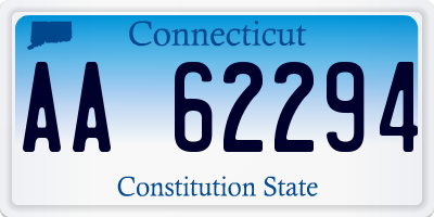 CT license plate AA62294