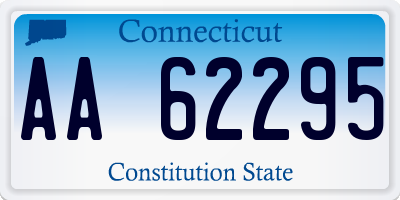 CT license plate AA62295