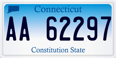 CT license plate AA62297