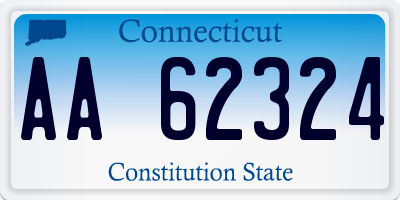 CT license plate AA62324