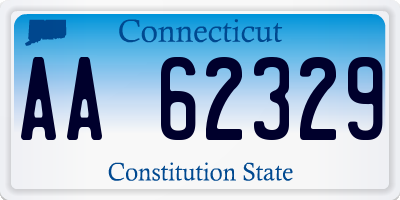 CT license plate AA62329