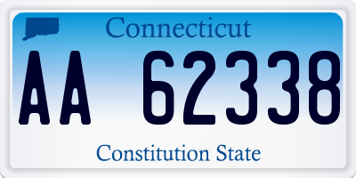 CT license plate AA62338
