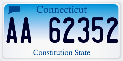 CT license plate AA62352