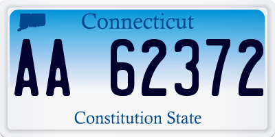 CT license plate AA62372