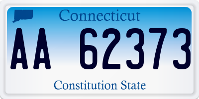 CT license plate AA62373