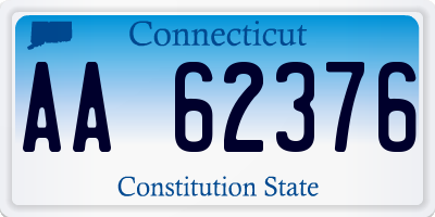 CT license plate AA62376