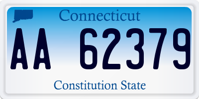 CT license plate AA62379