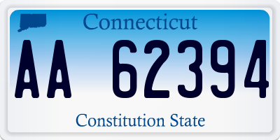 CT license plate AA62394