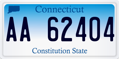 CT license plate AA62404