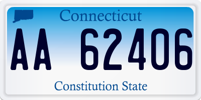 CT license plate AA62406