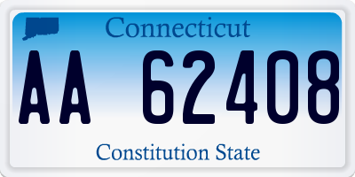 CT license plate AA62408