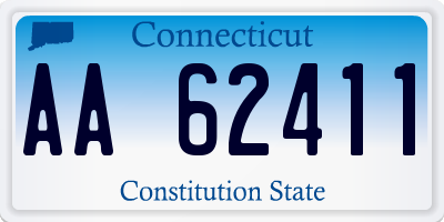 CT license plate AA62411