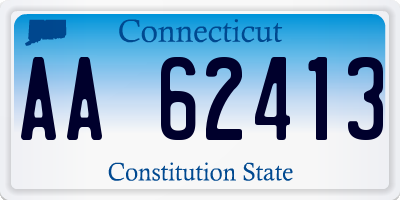 CT license plate AA62413