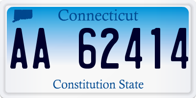 CT license plate AA62414