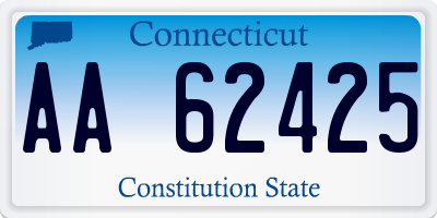 CT license plate AA62425