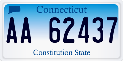 CT license plate AA62437