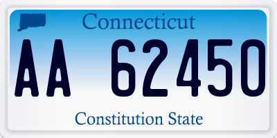 CT license plate AA62450